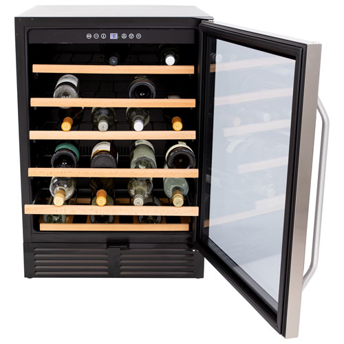 Cellier de 50 bouteilles de Vinturi (WCR506) - Acier inoxydable noir