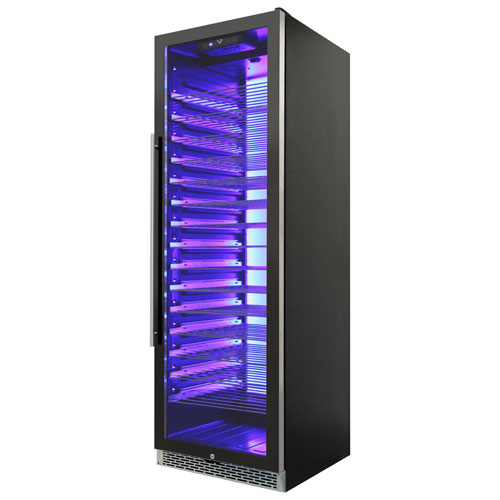 Vinturi 141-Bottle Wine Cellar (VRIW14101BL) - Black Stainless Steel