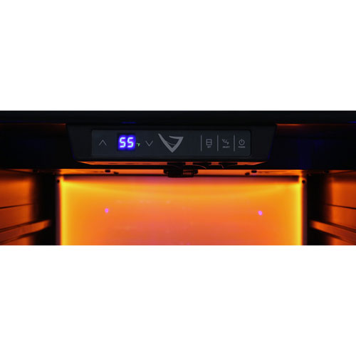 Cellier de 141 bouteilles de Vinturi - Acier inoxydable noir