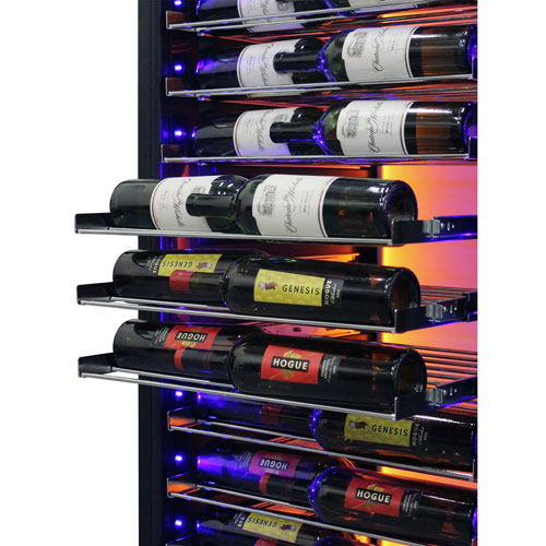 Vinturi 141-Bottle Wine Cellar (VRIW14101BL) - Black Stainless Steel