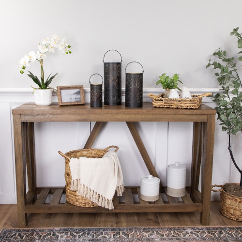 Laser-Cut Floral Pillar Candle Lanterns - 12" - Black and Gold - Set of 3