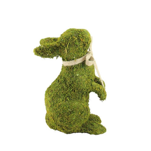 NORTHLIGHT  10.5 Moss Standing Bunny Rabbit Spring Easter Figure In Green Great size