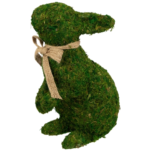 10.5 Green Moss Standing Bunny Rabbit Spring Easter Figure