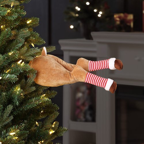 Mr. Christmas Animated Kicking Reindeer Legs Tree Decoration