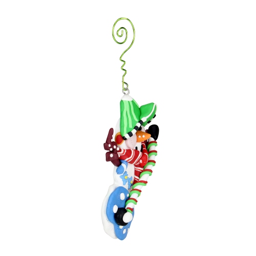 Skiing Fishing and Golf Pop Art Christmas Ornaments - 5.5" - Set of 6