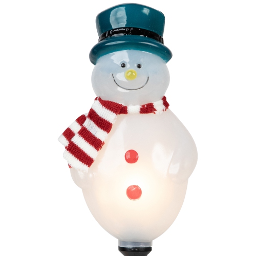 Lighted Snowmen Christmas Outdoor Pathway Markers - 16" - Set of 3