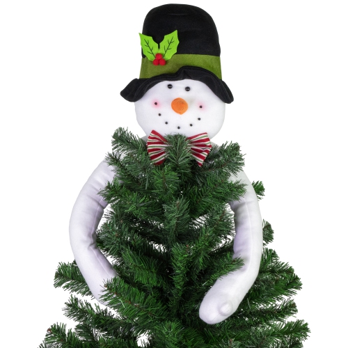25" Plush Snowman Christmas Tree Topper, Unlit