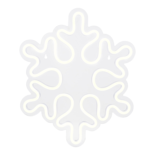 LED Snowflake Neon Lighted Christmas Wall or Window Decoration - 15"