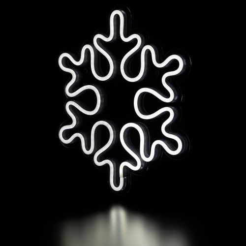 LED Snowflake Neon Lighted Christmas Wall or Window Decoration - 15"