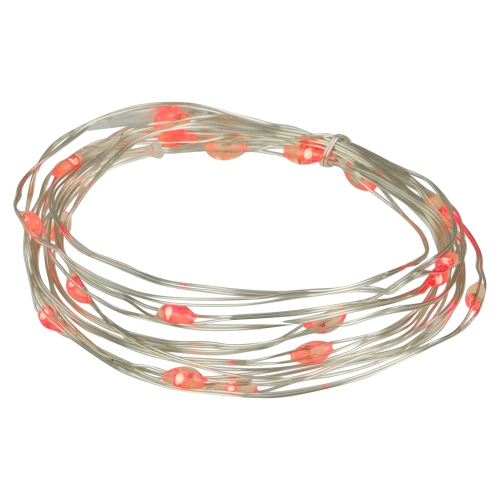 LED Micro Fairy Christmas Lights - Red - 6ft Copper Wire - 20ct