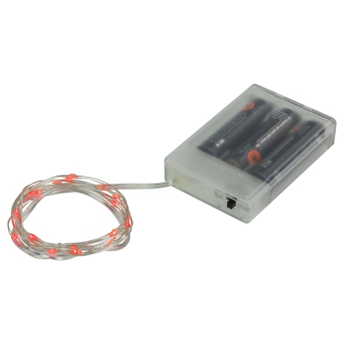 LED Micro Fairy Christmas Lights - Red - 6ft Copper Wire - 20ct