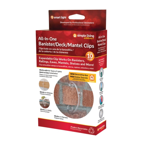 10ct All in One Deck, Banister and Mantle Clips