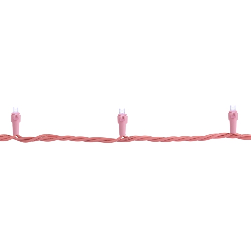 LED Wide Angle Christmas Lights Pure White - 33' Pink Wire - 100ct