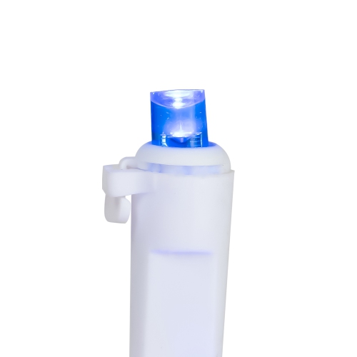 Lumières de Noël à grand angle à DEL bleues de 50 W - fil blanc de 16,25 pi