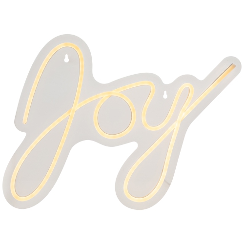 LED Joy Neon Lighted Christmas Wall or Window Decoration - 15"