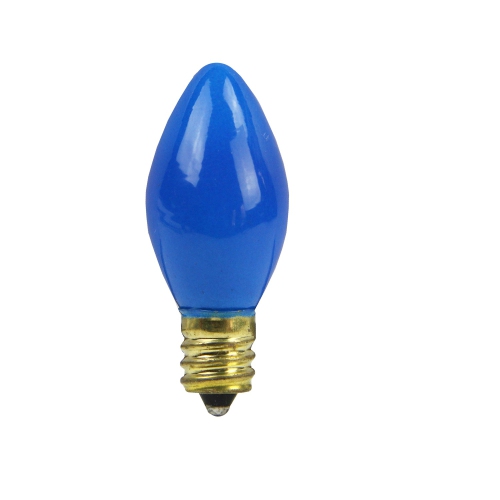 NORTHLIGHT  Pack Of 25 Opaque C7 Christmas Replacement Bulbs In Blue