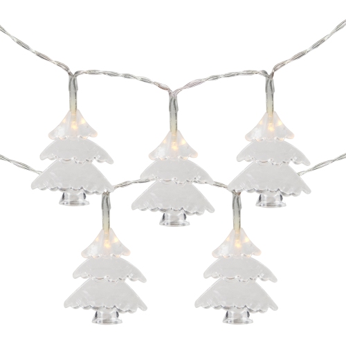 LED Christmas Tree Light Set - Warm White - 3' Clear Wire - 10ct