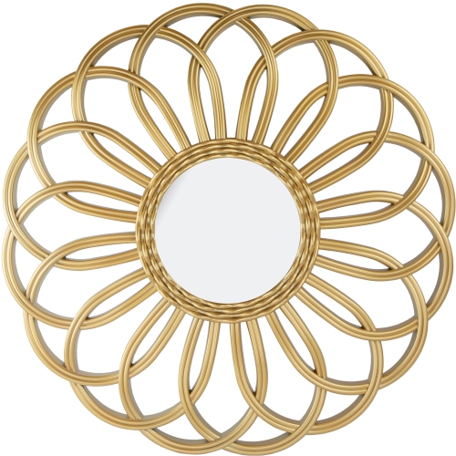 NORTHLIGHT  30" Round Sunflower Wall Mirror