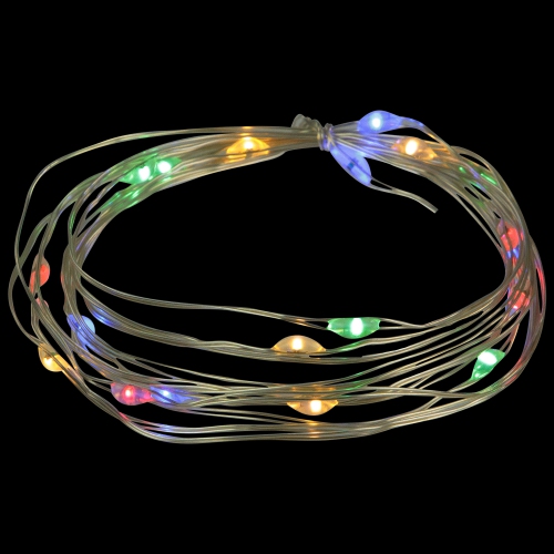 Micro Fairy Christmas Lights - LED Multi-Color - 6' Copper Wire - 20ct