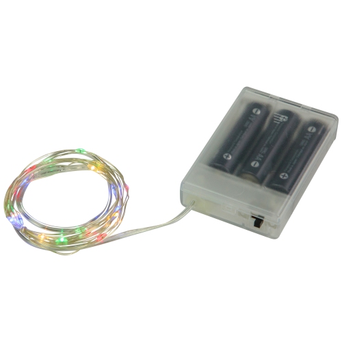 Micro Fairy Christmas Lights - LED Multi-Color - 6' Copper Wire - 20ct