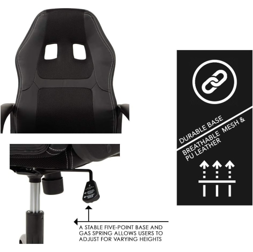 BestOffice Office Chair PC Gaming Chair Cheap Desk Chair Ergonomic PU Leather Executive Computer Chair Lumbar Support for Women, Men