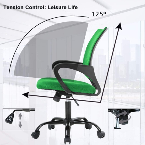 BestOffice Office Chair Ergonomic Desk Chair Mesh Computer Chair Lumbar Support Modern Executive Adjustable Stool Rolling Swivel Chair for Back