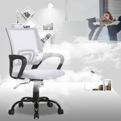 BestOffice Office Chair Ergonomic Desk Chair Mesh Computer Chair Lumbar Support Modern Executive Adjustable Stool Rolling Swivel Chair for Back