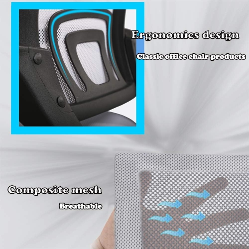 BestOffice Office Chair Ergonomic Desk Chair Mesh Computer Chair Lumbar Support Modern Executive Adjustable Stool Rolling Swivel Chair for Back