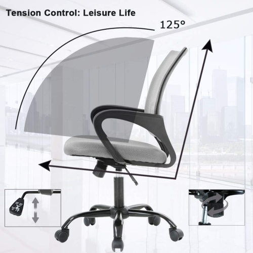 BestOffice Office Chair Ergonomic Desk Chair Mesh Computer Chair Lumbar Support Modern Executive Adjustable Stool Rolling Swivel Chair for Back