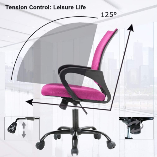 BestOffice Office Chair Ergonomic Desk Chair Mesh Computer Chair Lumbar Support Modern Executive Adjustable Stool Rolling Swivel Chair for Back