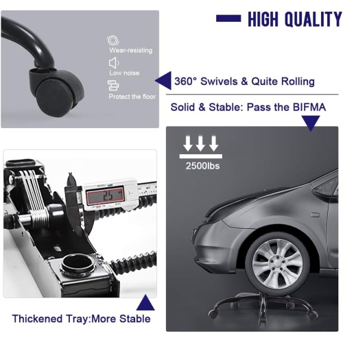 BestOffice Ergonomic Office Chair High-Back White Gaming Chair with Lumbar Support PC Computer Chair Racing Chair PU Task Desk Chair Executive Swivel