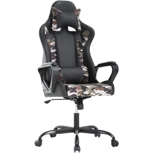 BESTOFFICE  Ergonomic Office Chair High-Back Gaming Chair \w Lumbar Support PC Computer Chair Racing Chair Pu Task Desk Chair Executive Swivel