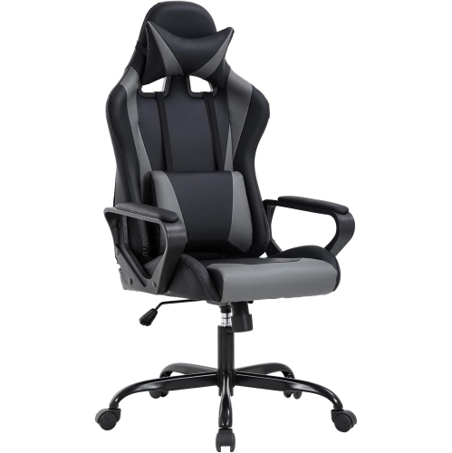 BESTOFFICE  Ergonomic Office Chair High-Back Gaming Chair \w Lumbar Support PC Computer Chair Racing Chair Pu Task Desk Chair Executive Swivel