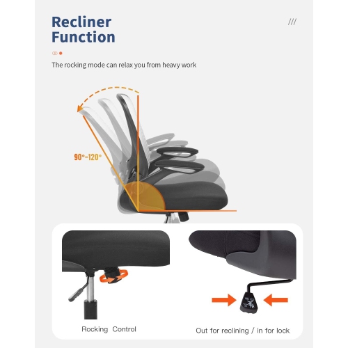 BestOffice Home Office Chair Ergonomic Desk Chair Mesh Computer Chair Swivel Rolling Executive Task Chair with Lumbar Support Arms Mid Back