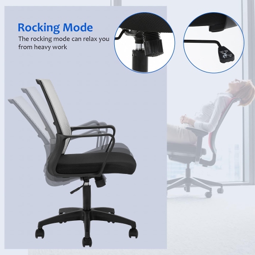 BestOffice Home Office Chair Ergonomic Desk Chair Swivel Rolling Computer Chair Executive Lumbar Support Task Mesh Chair Adjustable Stool for Women