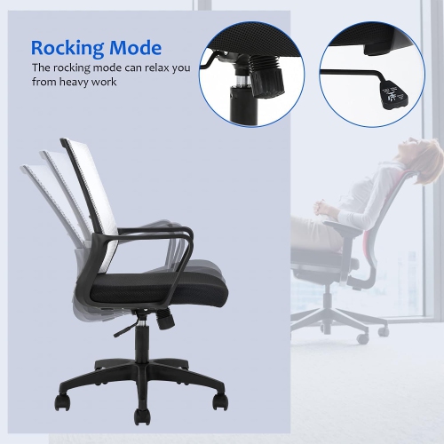BestOffice Home Office Chair Ergonomic Desk Chair Swivel Rolling Computer Chair Executive Lumbar Support Task Mesh Chair Adjustable Stool for Women