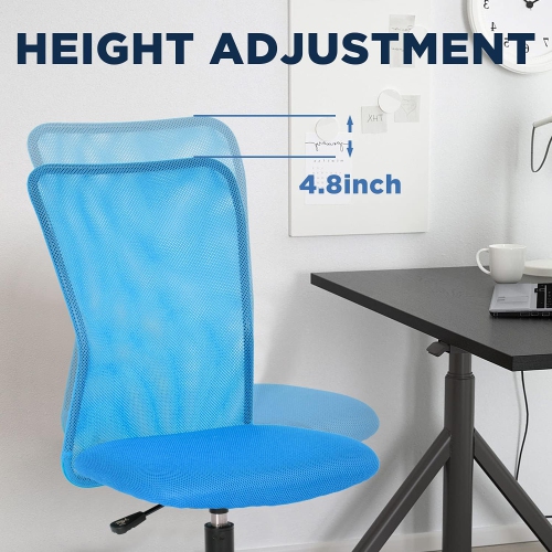 BestOffice Home Office Chair Mid Back Mesh Desk Chair Armless Computer Chair Ergonomic Task Rolling Swivel Chair Back Support Adjustable Modern Chair