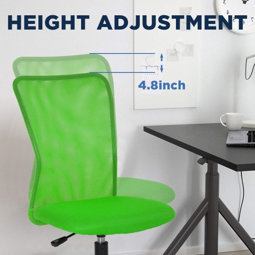 BestOffice Home Office Chair Mid Back Mesh Desk Chair Armless Computer Chair Ergonomic Task Rolling Swivel Chair Back Support Adjustable Modern Chair