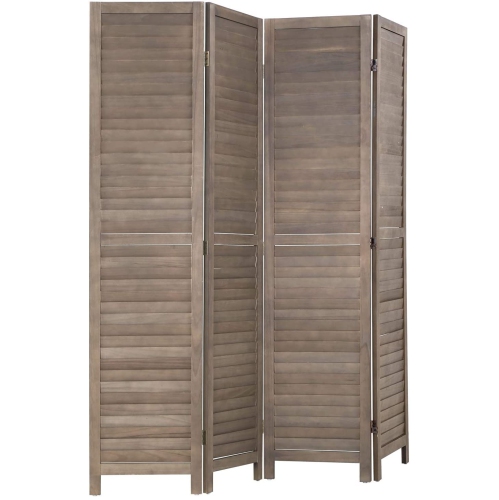 FDW  "4 Panel Wood Room Divider 5.75 Ft Tall Privacy Wall Divider 68.9"" X 15.75"" Each Panel Folding Wood Screen for Home Office Bedroom Restaurant