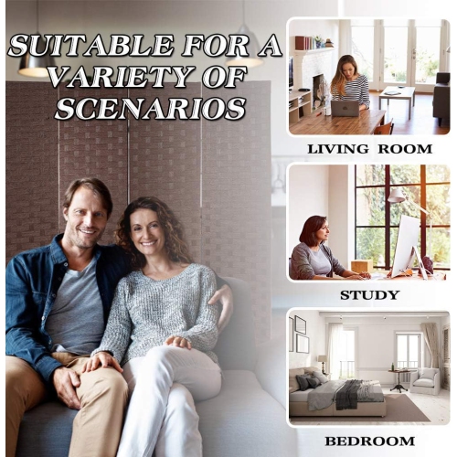 Room Divider Wood Screen Wood Mesh Woven Design Room Screen Divider Folding Portable Partition Screen Screen Wood for Home Office