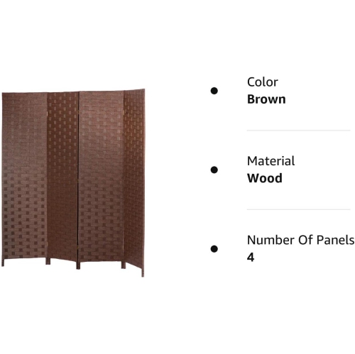 Room Divider Wood Screen Wood Mesh Woven Design Room Screen Divider Folding Portable Partition Screen Screen Wood for Home Office