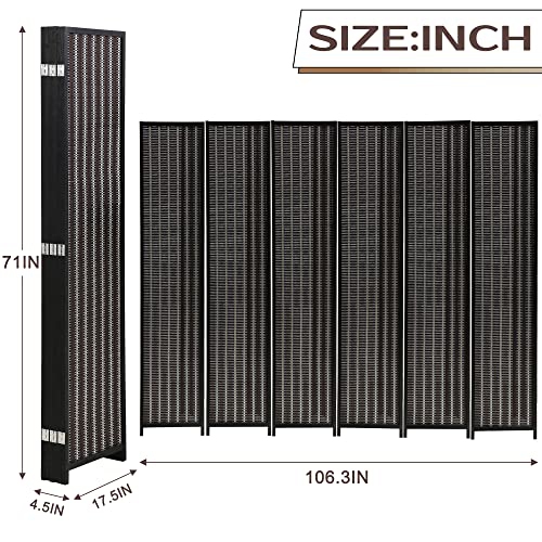 Séparateur de pièce FDW cloison de salle en bambou cloison de confidentialité cloison murale pliante en bois pour chambre à coucher