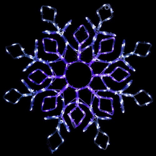 23" Lighted Snowflake Window Silhouette Christmas Decoration