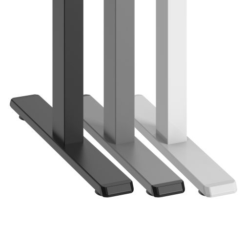 Ergoloop Snow - Black Dual motor electric Sit - Stand desk 59" x 29.5" top with memory adjustments, timer and anti-collision system built on top