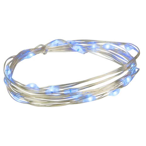 LED Micro Fairy Christmas Lights - Blue - 6ft Copper Wire - 20ct
