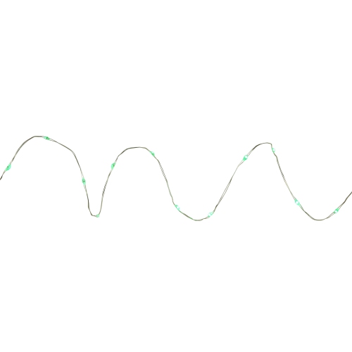 Micro Fairy Christmas Lights - 16ft - Green LED - 16' Copper Wire - 50ct