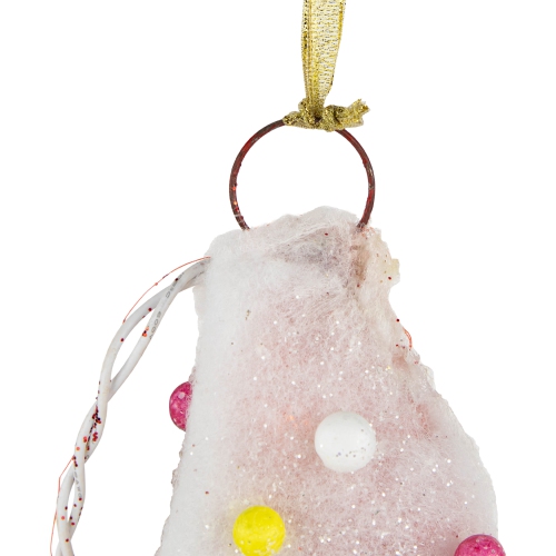 Lighted Candy Covered Sisal Star Christmas Window Decoration - 18" - Clear Lights