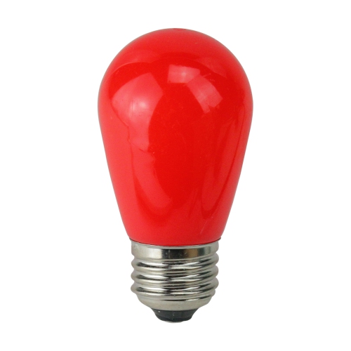 NORTHLIGHT  Pack Of 25 Opaque Led S14 Christmas Replacement Bulbs In Red
