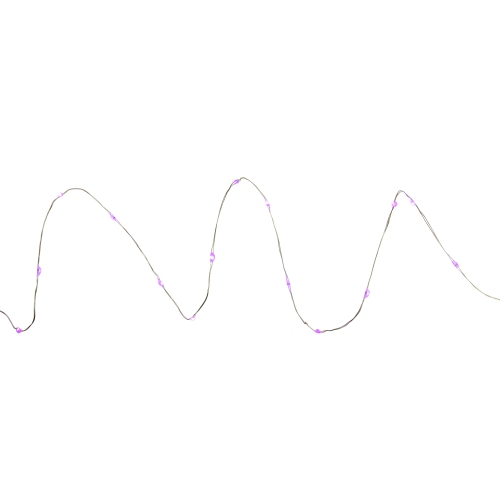 Micro Fairy Christmas Lights - Purple LED - 16' Copper Wire - 50ct