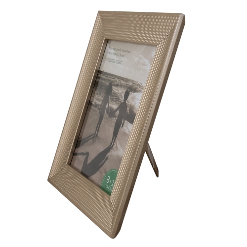 Cadre photo rectangulaire en nid d'abeille pour photo de 8 x 10 po - 13,25 po - Champagne doré